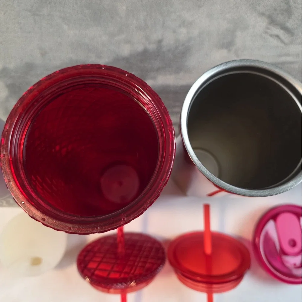 Starbucks Tumbler Lot 5 Cups 2 Vacuum 3 Straw Please See Photos